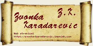Zvonka Karadarević vizit kartica